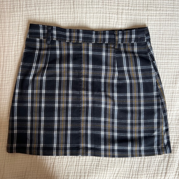Forever 21 Blue & Yellow Mini Plaid Skirt - Picture 3 of 3